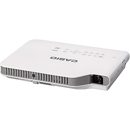 Casio Slim XJ-A242 DLP Projector - 16:10 - White, Light Gray - 1280 x 800 - 720p - 20000 Hour Normal ModeWXGA - 1,800:1 - 2500 lm - HDMI - VGA In - 3 Year Warranty