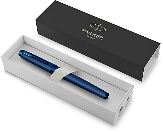 Parker® IM Rollerball Pen, Fine Point, 0.5 mm, Monochrome Blue Barrel, Black Ink