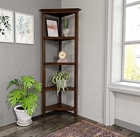 Corner bookcase walnut sale