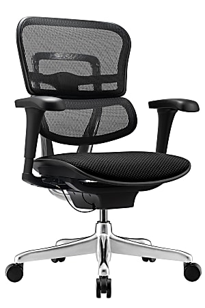 WorkPro&reg; 12000 V2 Series Ergonomic Mesh/Fabric High-Back Office Chair, Black/Black, BIFMA Compliant, ERGOFIT2