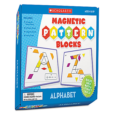 Scholastic Magnetic Pattern Blocks Alphabet