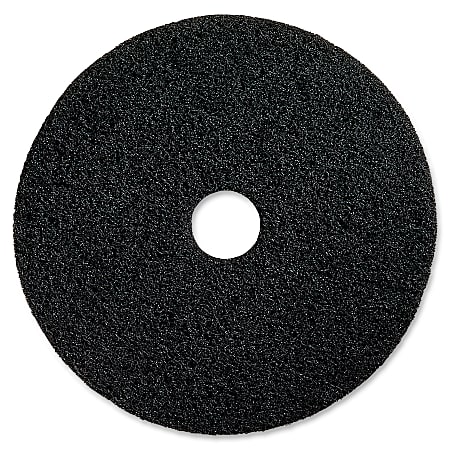 Genuine Joe Extreme Hi Pro Stripping Pad - 20" Diameter - 5/Carton x 20" Diameter x 1" Thickness - Resin, Fiber - Black
