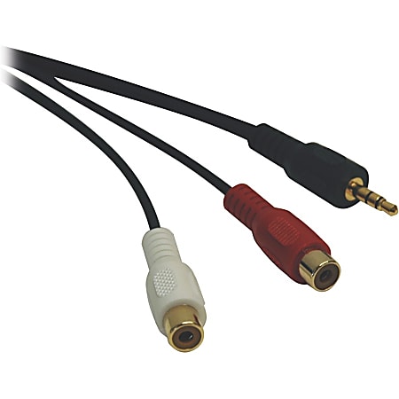 Tripp Lite Mini Stereo To 2RCA Audio Y Splitter Adapter Cable