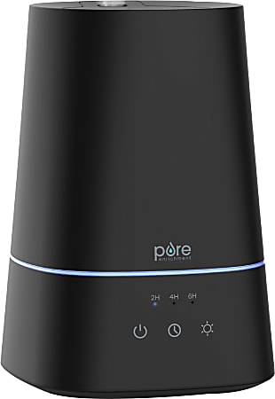 Pure Enrichment HUME Max Top-Fill Ultrasonic Cool Mist Humidifier, 11-1/2" x 7-1/2", Black