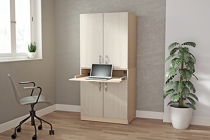 Inval Computer Armoire Cabinet Workstation 67 516 H x 31 12 W x 18