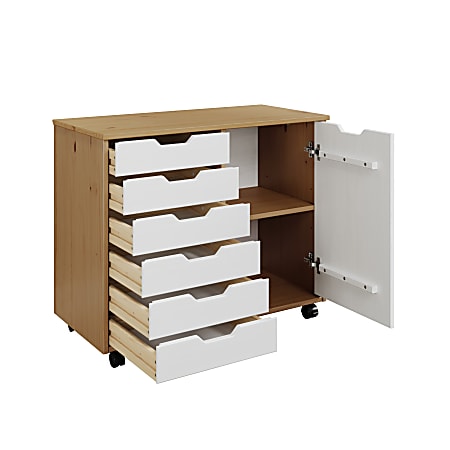 Trendfurn Omnia 1 Door Roll Cart 6 Drawers 25 34 x 31 13