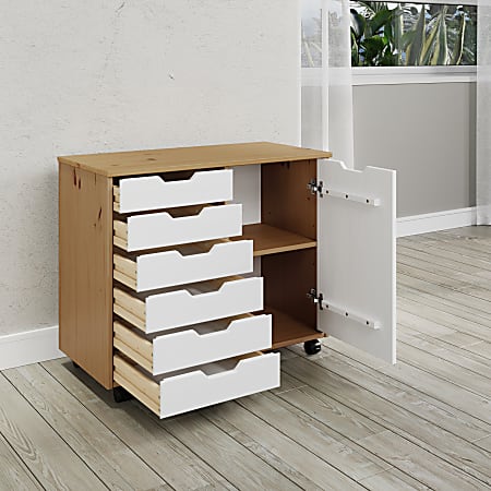 Trendfurn Omnia 1 Door Roll Cart 6 Drawers 25 34 x 31 13