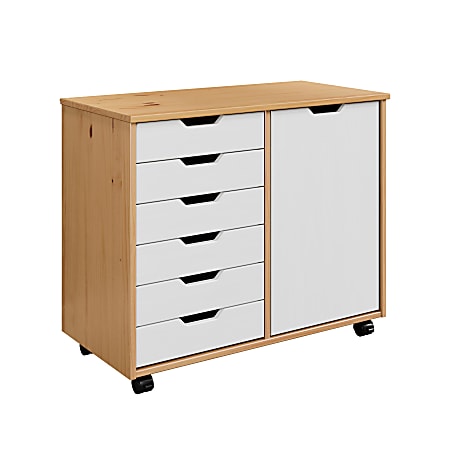 Trendfurn Omnia 1 Door Roll Cart 6 Drawers 25 34 x 31 13