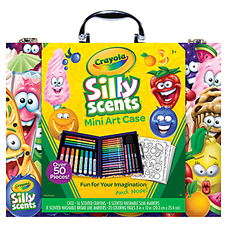 Crayola Silly Scents Mini Inspiration Art Case Coloring Set Pack Of 52 -  Office Depot