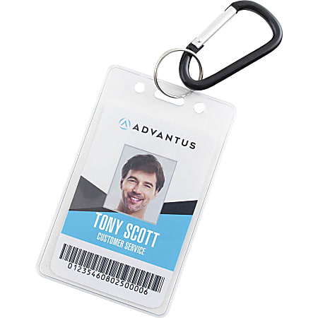 Advantus Split Key Ring Carabiner Key Ring Black Pack Of 10 - Office Depot
