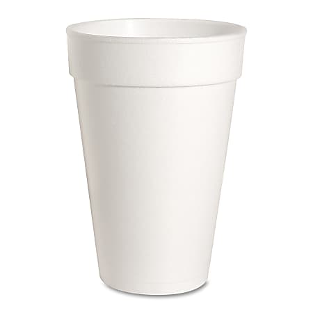 Genuine Joe Hot/Cold Foam Cups, 16 Oz, White, Carton Of 500 Cups