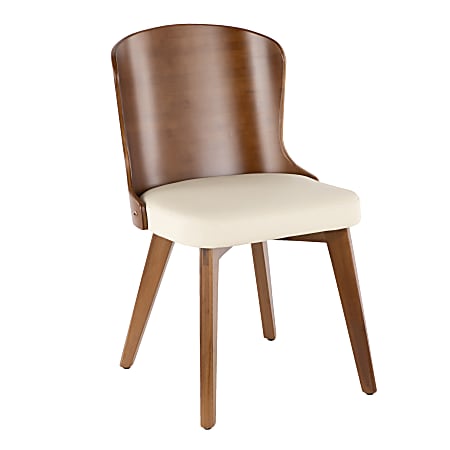 LumiSource Bocello Chair, Walnut/Cream