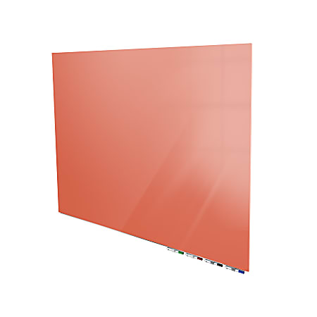 Ghent Aria Low-Profile Magnetic Glass Whiteboard, 96" x 48", Marigold