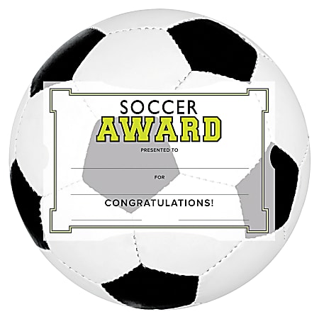 Southworth Motivations Sports Certificate Awards Kit, 5 1/2" x 8 1/2", Soccer, Pack Of 10