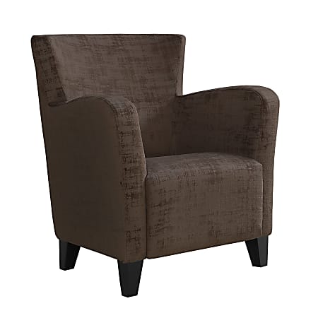 Monarch Specialties Brushed Velvet Accent Chair BrownBlack - Office Depot