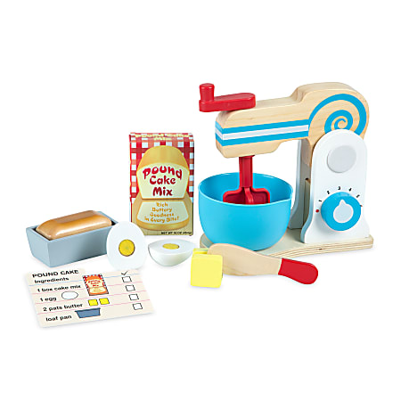 Melissa & Doug Wooden Make-A-Cake Mixer Set