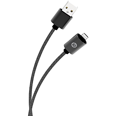 iEssentials Micro-USB/USB Data Transfer Cable - 10 ft Micro-USB/USB Data Transfer Cable - Male Micro USB - Type A Male USB - Black