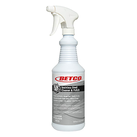 Betco® Corporation Stainless Steel Cleaner And Polish, 32 Oz Bottle, Case Of 6