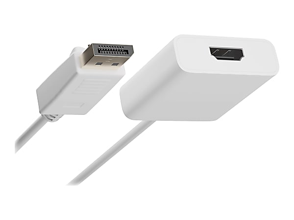 UNC Group - Adapter - DisplayPort male to HDMI female - white