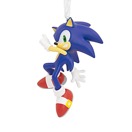 Hallmark Sonic Hedgehog Ornament, 3-1/4”H x 2-1/4”W x 1-3/4”D, Multicolor