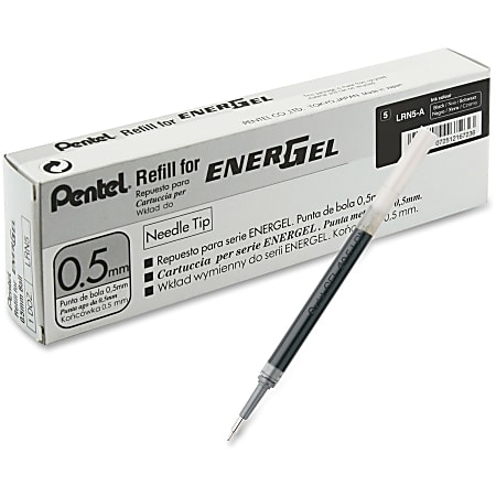 Pentel EnerGel Retractable Liquid Gel Pen Refills Needle Point 0.5 mm ...