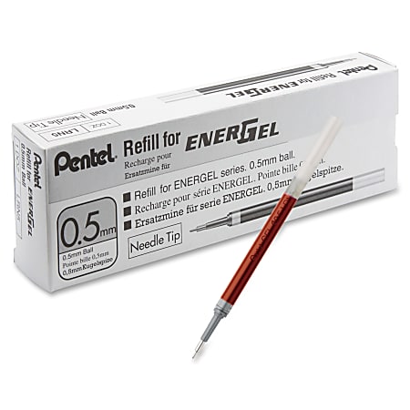 Pentel EnerGel Liquid Gel Pen Refill 0.5 mm Red Ink - Office Depot