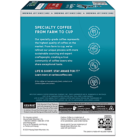 Caribou Coffee Mahogany Coffee K-Cups