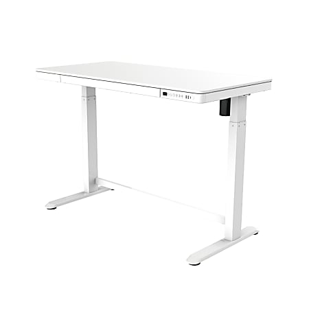 FlexiSpot Comhar Electric 48"W Height-Adjustable Staanding Desk, White