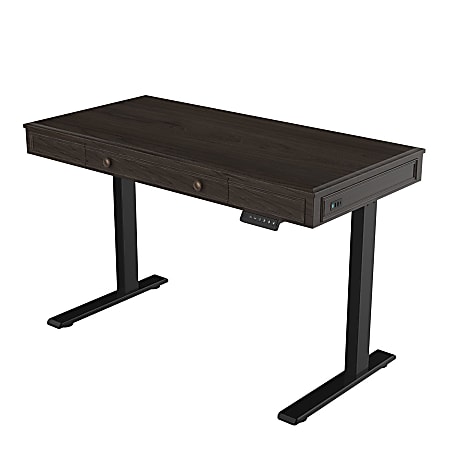 FlexiSpot 48"W Electric Height-Adjustable Desk, Brown