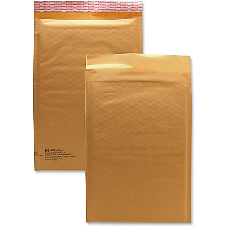 Sealed Air JiffyLite Cellular Cushioned Mailers - Bubble - #3 - 8 1/2" Width x 14 1/2" Length - Peel &amp; Seal - Kraft - Kraft - 25 / Carton