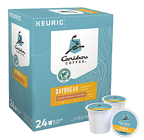 Caribou Coffee® Single-Serve Coffee K-Cup® Pods, Daybreak Morning Blend, Carton Of 24