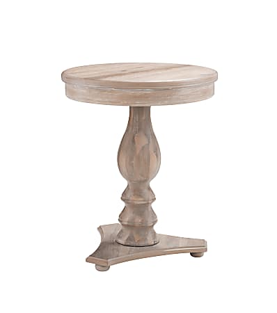 Powell Weston Side Table 24 12 H x 20 W x 20 D Natural Office Depot