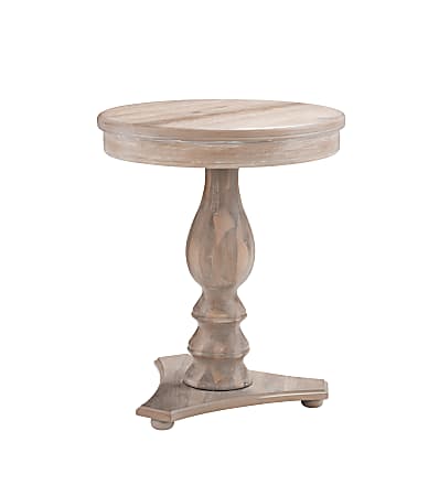 Powell Weston Side Table, 24-1/2"H x 20"W x 20"D, Natural