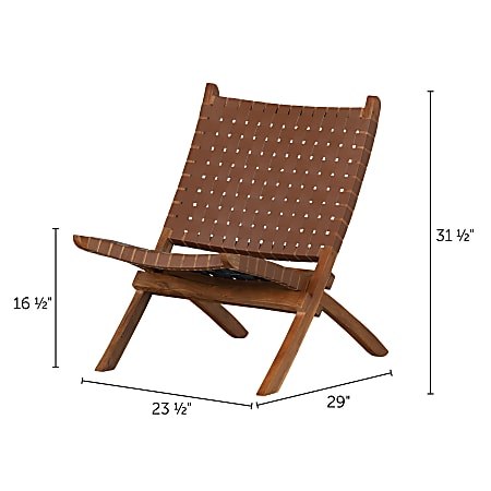 South shore balka woven best sale leather lounge chair