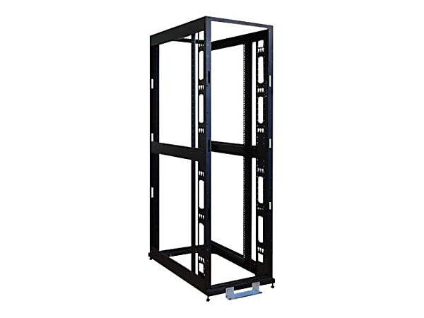 Tripp Lite 48U 4-Post Open Frame Rack Server Cabinet w/ Heavy Duty Casters - Rack open frame - 4-post - black - 48U - 19"