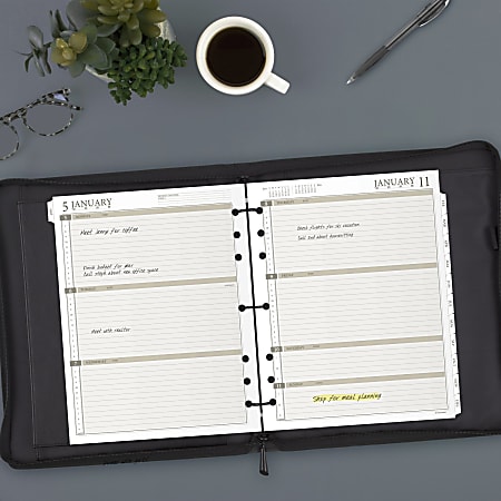 AT A GLANCE 2026 Weekly Planner Refill Loose Leaf Folio Size 8 12 x 11 ...