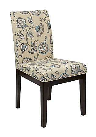 Ave Six Dakota Parsons Chair, Avignon Sky/Dark Brown