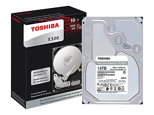 Toshiba X300 Performance - Hard drive - 10 TB - internal - 3.5" - SATA 6Gb/s - 7200 rpm - buffer: 256 MB