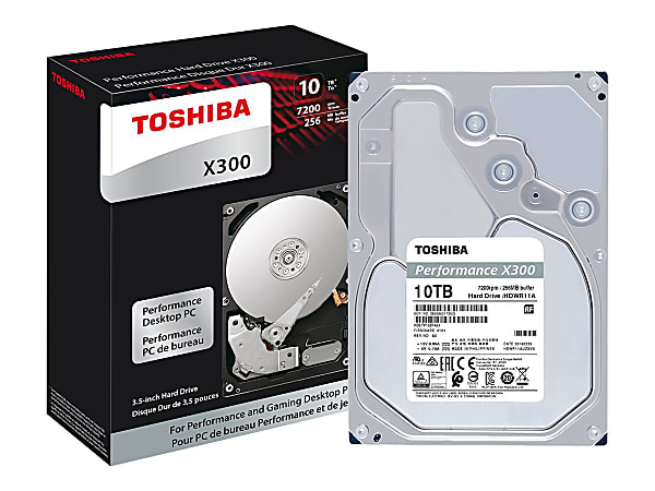 TOSHIBA - Disque dur Interne - X300 - 10To - 7200 tr/min - 3.5 Boite Retail  (HDWR11AEZSTA) - Disque dur interne - Toshiba