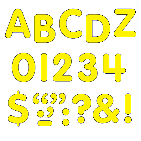 TREND STICK-EZE® Stick-On Letters, 1", Yellow, Pre-K - Grade 12, Pack Of 324