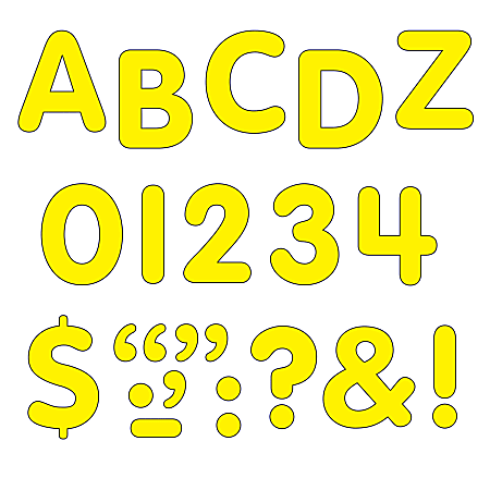 TREND STICK EZE Stick On Letters 1 Yellow Pre K Grade 12 Pack Of 324 -  Office Depot