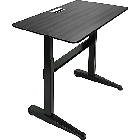 Iceberg Mobile Sit-Stand Desk, 47" x 27", Black