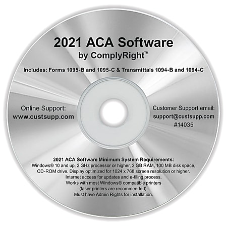 ComplyRight Affordable Care Act Tax Software 2021 Windows Disc - Office ...