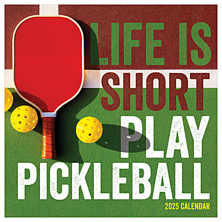 2025 TF Publishing Sports Wall Calendar, 12" x 12", Pickleball, January To December