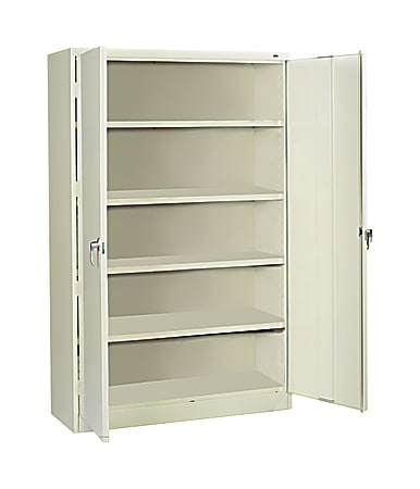 Assembled Jumbo Steel Storage Cabinet, 48w x 24d x 78h, Putty