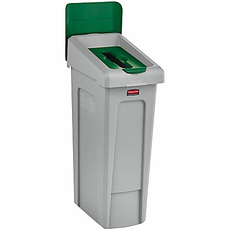 Rubbermaid Commercial Slim Jim Recycling Station 1-Stream Paper, 23 Gal - 23 gal Capacity -  - 2185054