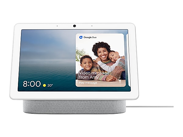 Google™ Nest Hub Max Smart Home Assistant With Voice Search and Voice Command, White