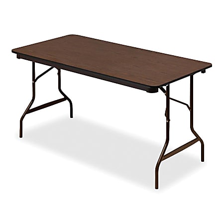 Iceberg Economy Folding Table, Rectangle, 60"W x 30"D, Walnut