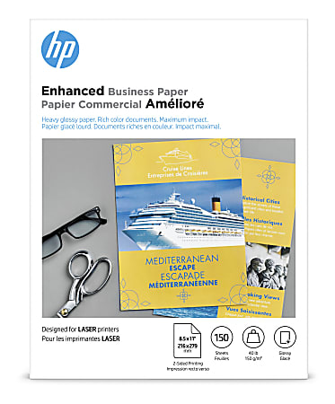 HP Enhanced Business Paper for Laser Printers Glossy Letter Size 8