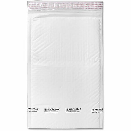 Sealed Air Tuffgard Premium Cushioned Mailers - Bubble - #1 - 7 1/4" Width x 12" Length - Peel & Seal - Poly - 25 / Carton - White